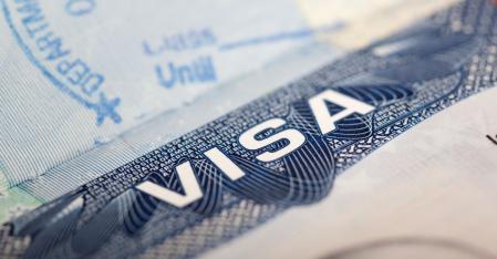 Visa Requirements close up of us visa