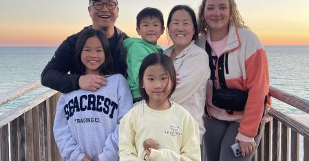 Host Families & Matching au pair with host family at a beach