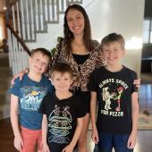 au pair with three host children